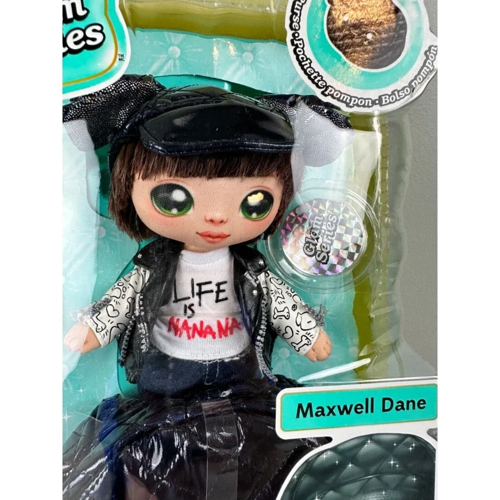 Na Na Na Surprise Glam Series Maxwell Dane Boy Fashion Doll Metallic Puppy Purse